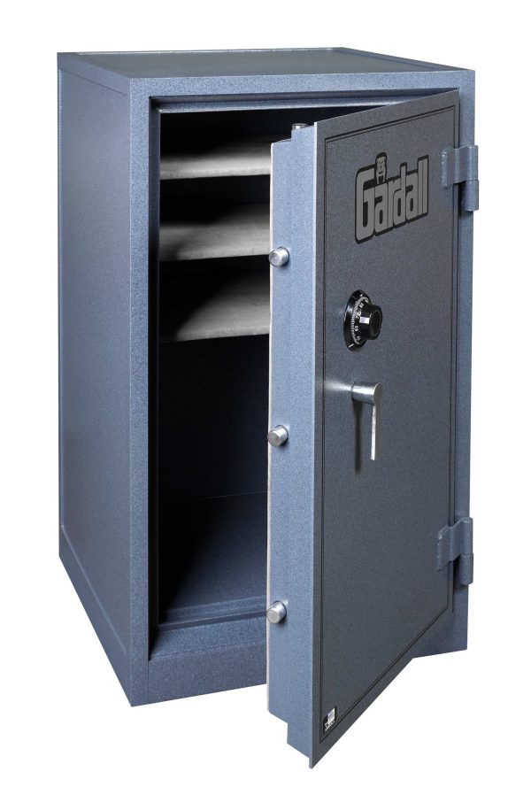 Front view of a large two hour fire rated record safe