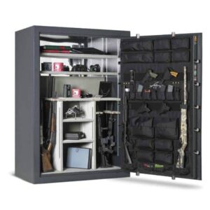 AMSEC BFX7250 Burglary-Rated Gun Safe open props and accessories
