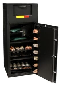AMSEC BWB4020FL B-Rated Wide Body Deposit Safe open props
