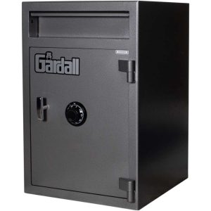 Closed front view of a b-rated wide-body depository safe