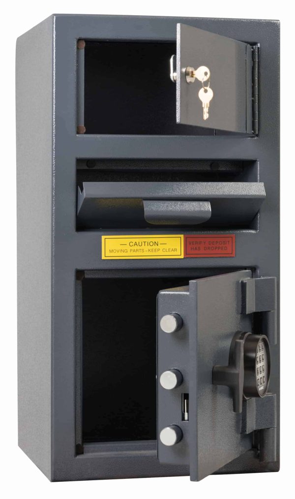 AMSEC DSC2014KC Deposit Safes open doors empty