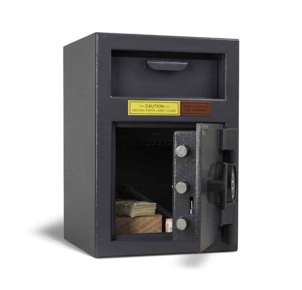 AMSEC DSF2714K Deposit Safes open props