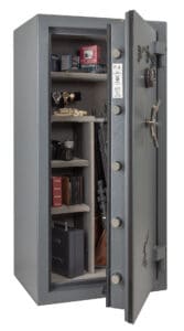 AMSEC NF6032-E5 90-Minute Fire Gun Safes open props