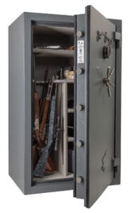 AMSEC NF6036-E5 90-Minute Fire Gun Safes open props