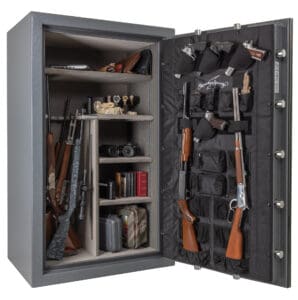 AMSEC NF6036-E5 90-Minute Fire Gun Safes full open props