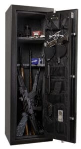 AMSEC TF5517-E 30-Minute Fire Gun Safes full open props