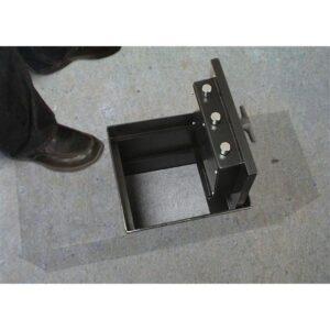 AMSEC B2200 In-Floor Safes full open square door and foot in floor