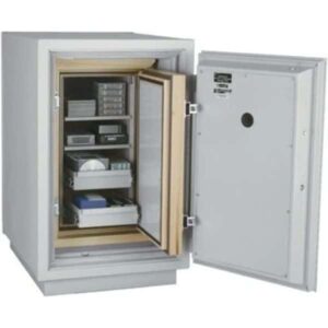 FireKing DM2513-3 UL-Certified Three-Hour Data Media Safe Full open door and props