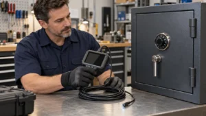 Locksmiths Use Borescopes to open safes